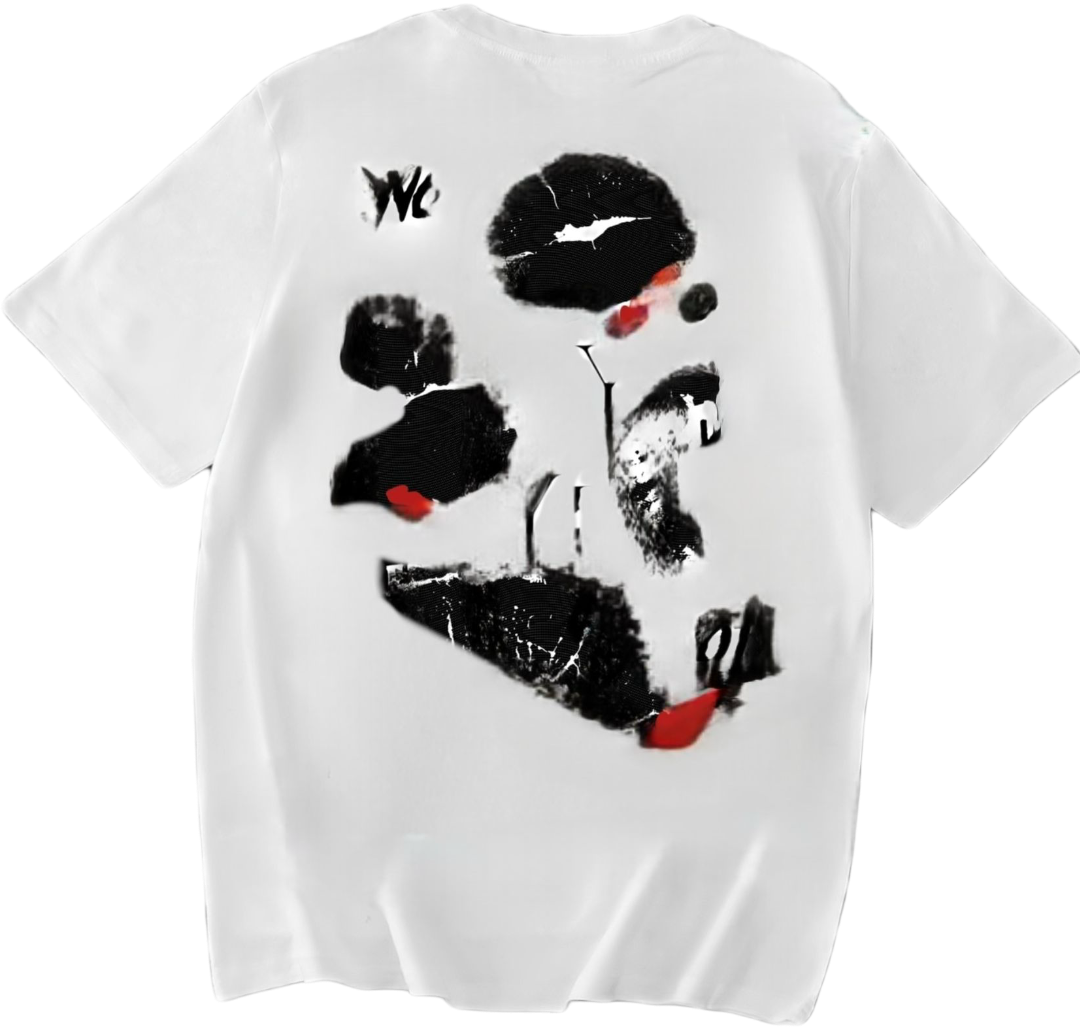 YB's Asian Shirt - חולצה מעוצבת בסגנון אסייתי ייחודי בצבעי שחור לבן מבט אחורי